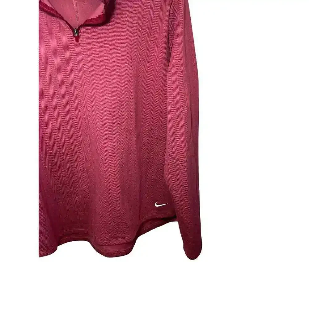 Nike Therma-Fit Half-Zip Top DD6572-690 Large Red Sweatshirt Women’s Long Sleeve